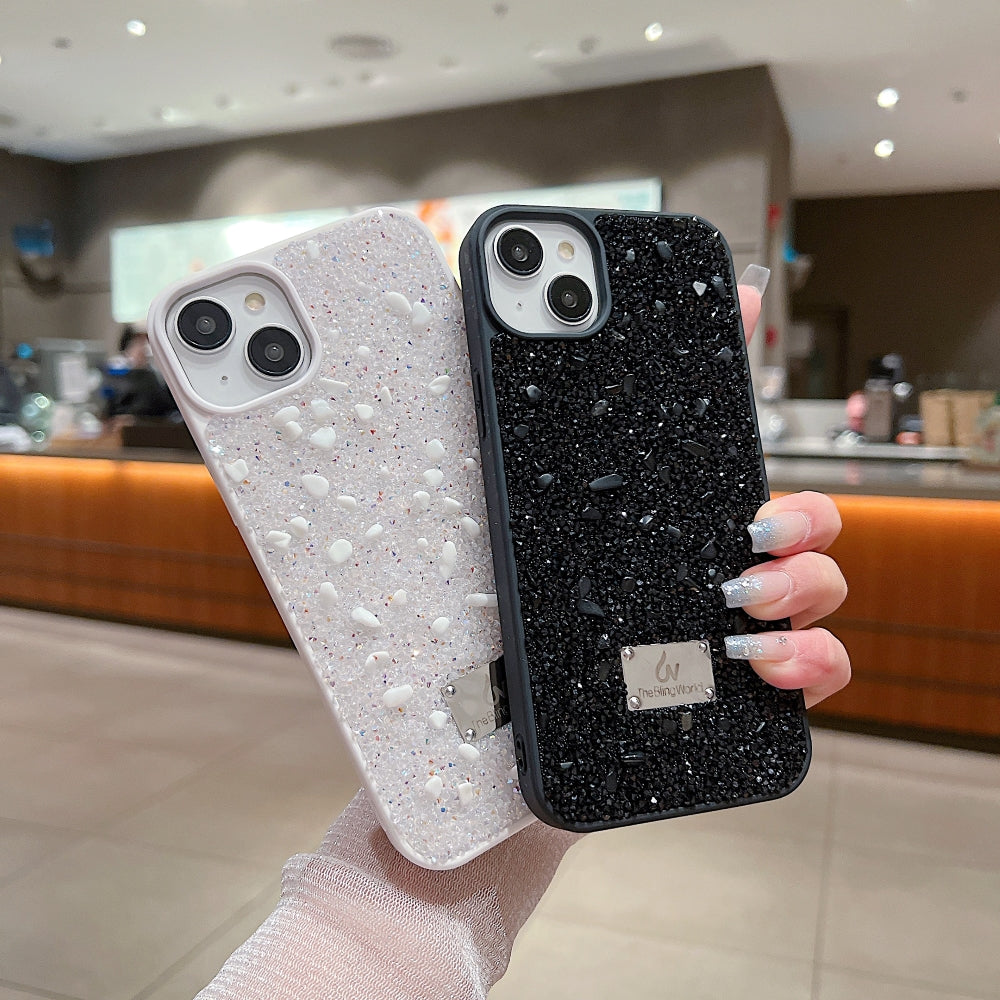 Diamond Studded Pattern Glittery Phone Case - Samsung S25 Ultra
