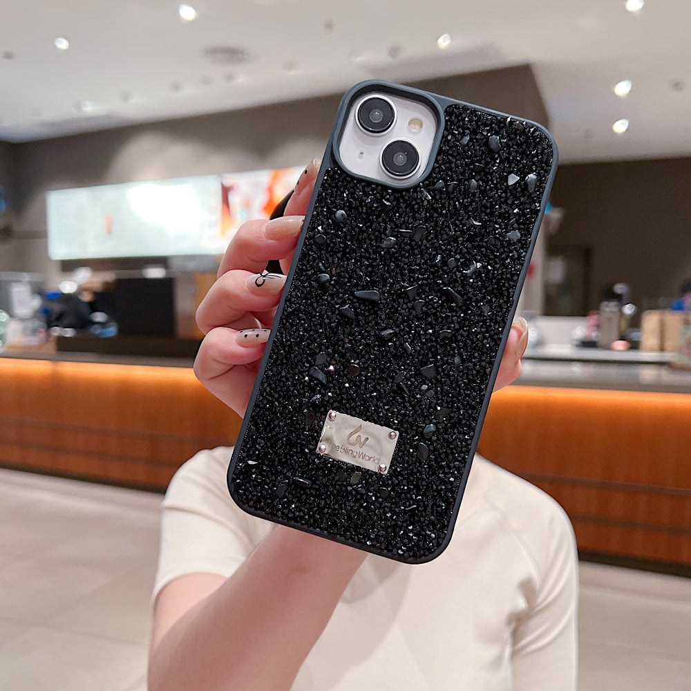 Diamond Studded Pattern Glittery Phone Case - Samsung S25 Ultra