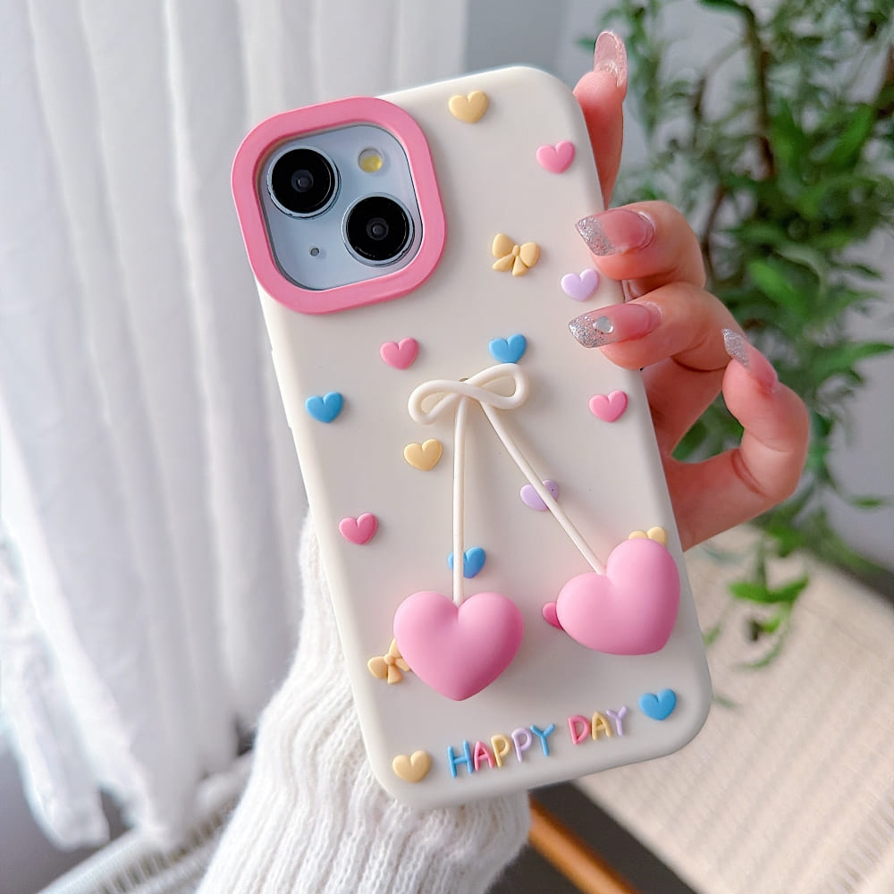 Dreamy Hearts Charm Phone Case