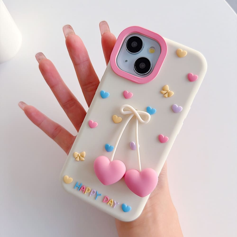 Dreamy Hearts Charm Phone Case