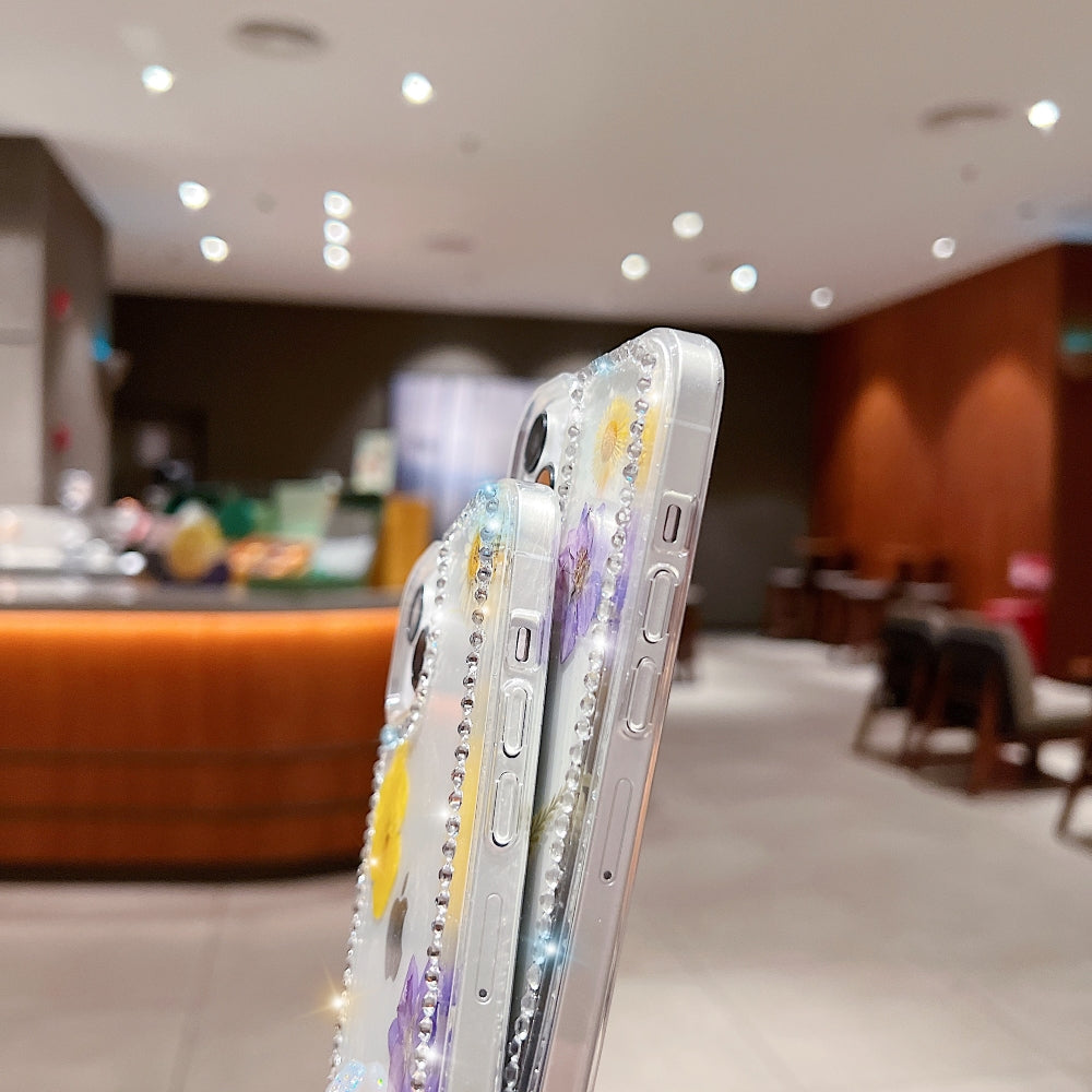 Dried Real Flowers Aesthetic Transparent Phone Case