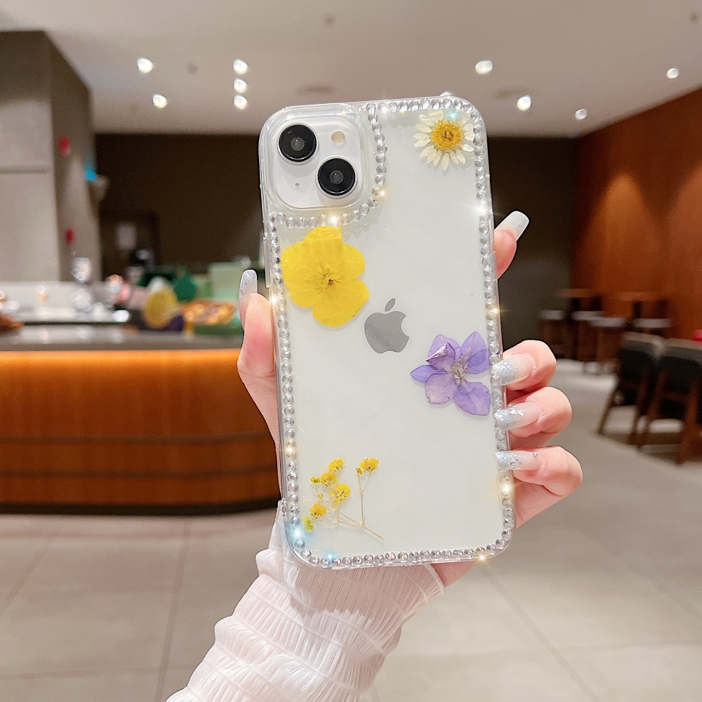 Dried Real Flowers Aesthetic Transparent Phone Case