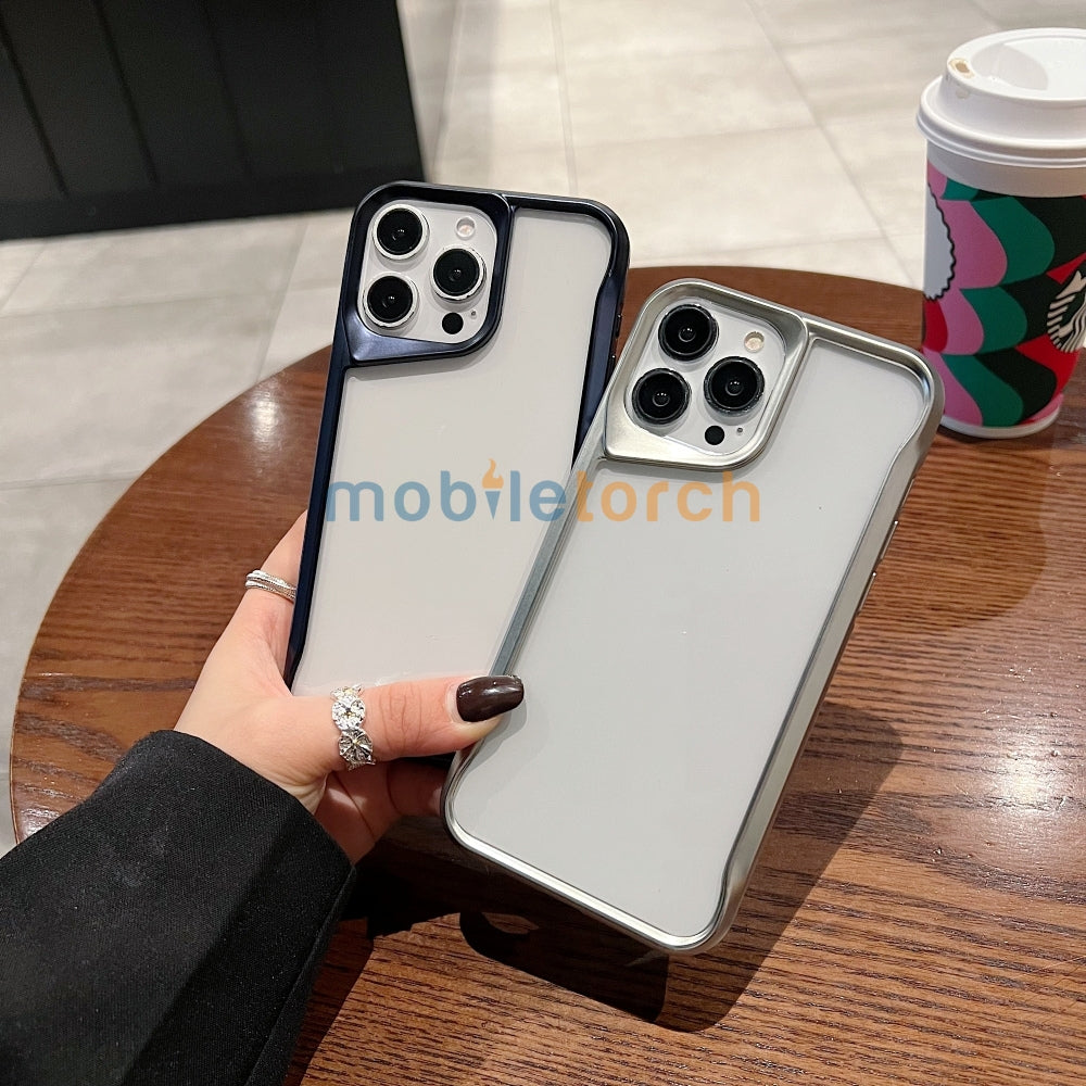 Electroplated Frame TPU (Soft) Transparent Phone Case - iPhone 15 Pro