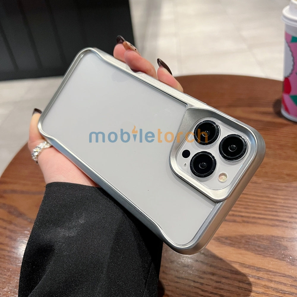 Electroplated Frame TPU (Soft) Transparent Phone Case - iPhone 15 Pro