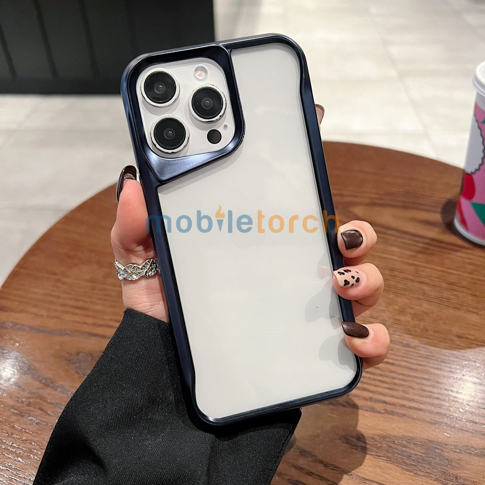 Electroplated Frame TPU (Soft) Transparent Phone Case - iPhone 15 Pro