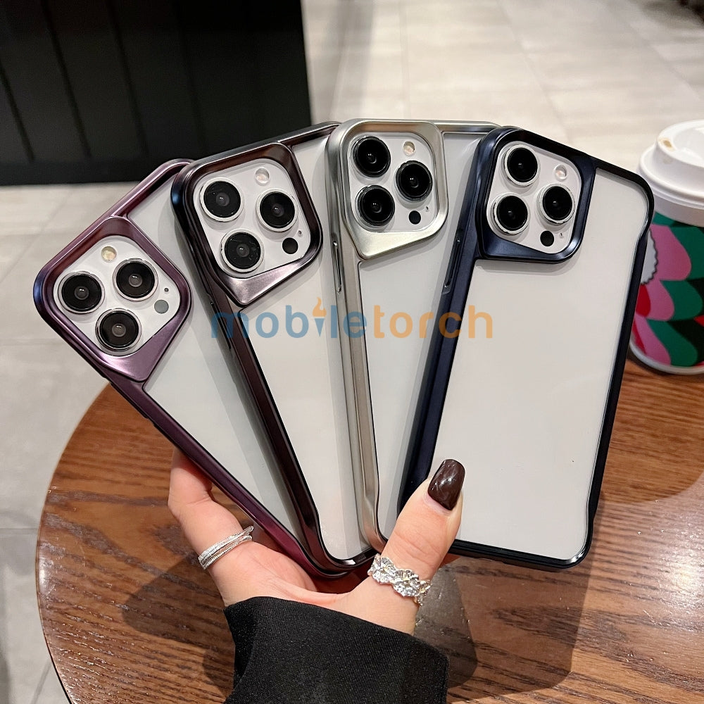 Electroplated Frame TPU (Soft) Transparent Phone Case - iPhone 15 Pro