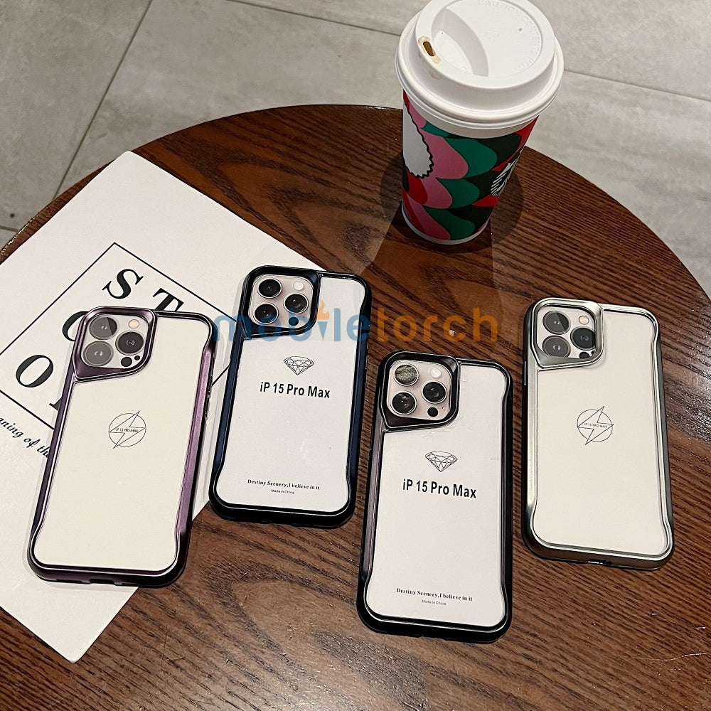 Electroplated Frame TPU (Soft) Transparent Phone Case - iPhone 15 Pro