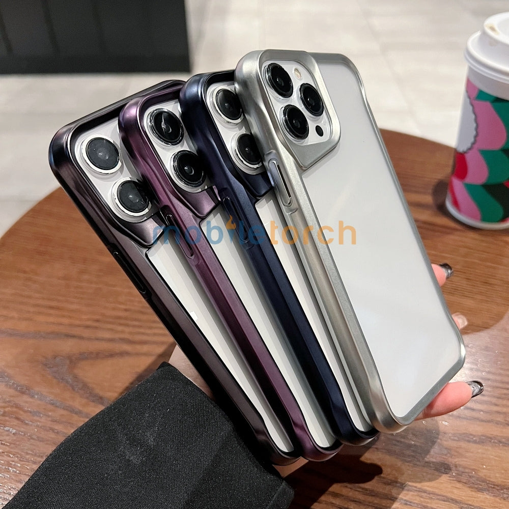 Electroplated Frame TPU (Soft) Transparent Phone Case - iPhone 15 Pro