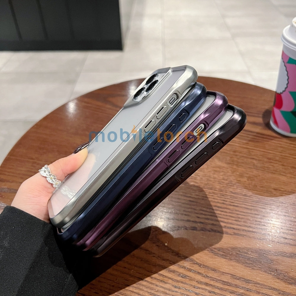 Electroplated Frame TPU (Soft) Transparent Phone Case - iPhone 15 Pro