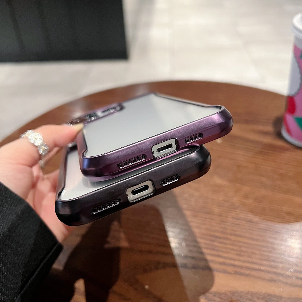 Electroplated Frame Transparent Phone Case