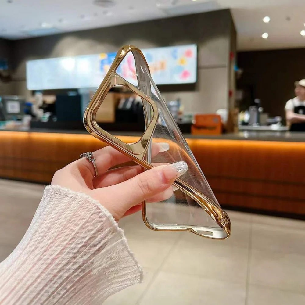 Electroplated Frame Transparent Phone Case