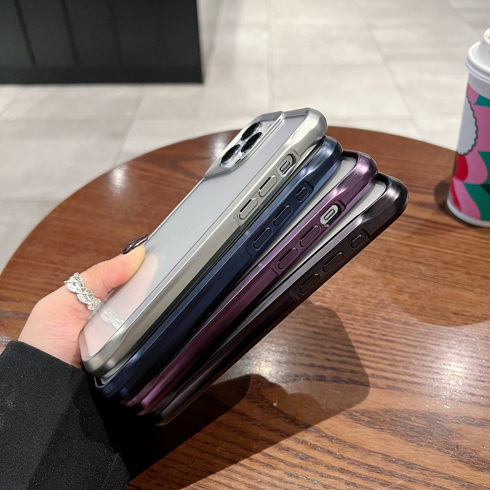 Electroplated Frame Transparent Phone Case