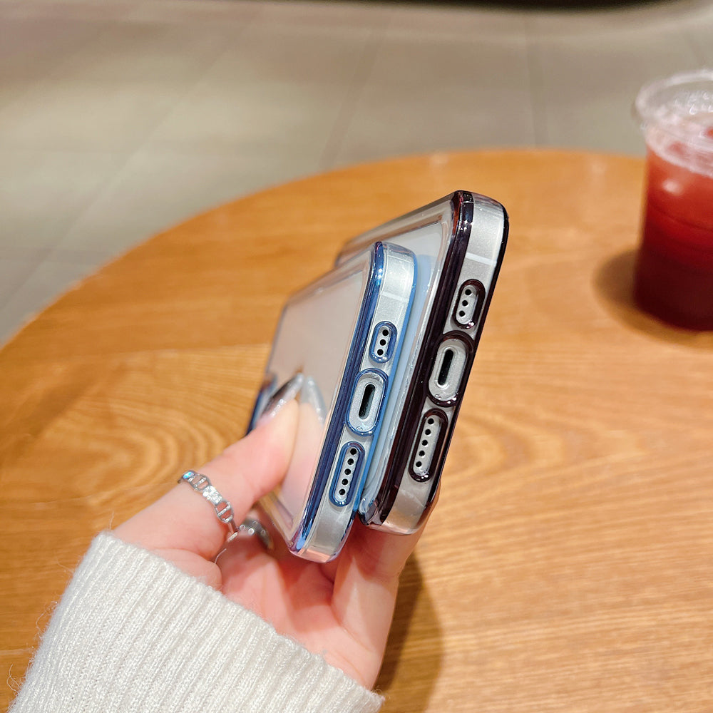 Electroplating Shockproof Color Frame Transparent Cover - iPhone 15 Pro