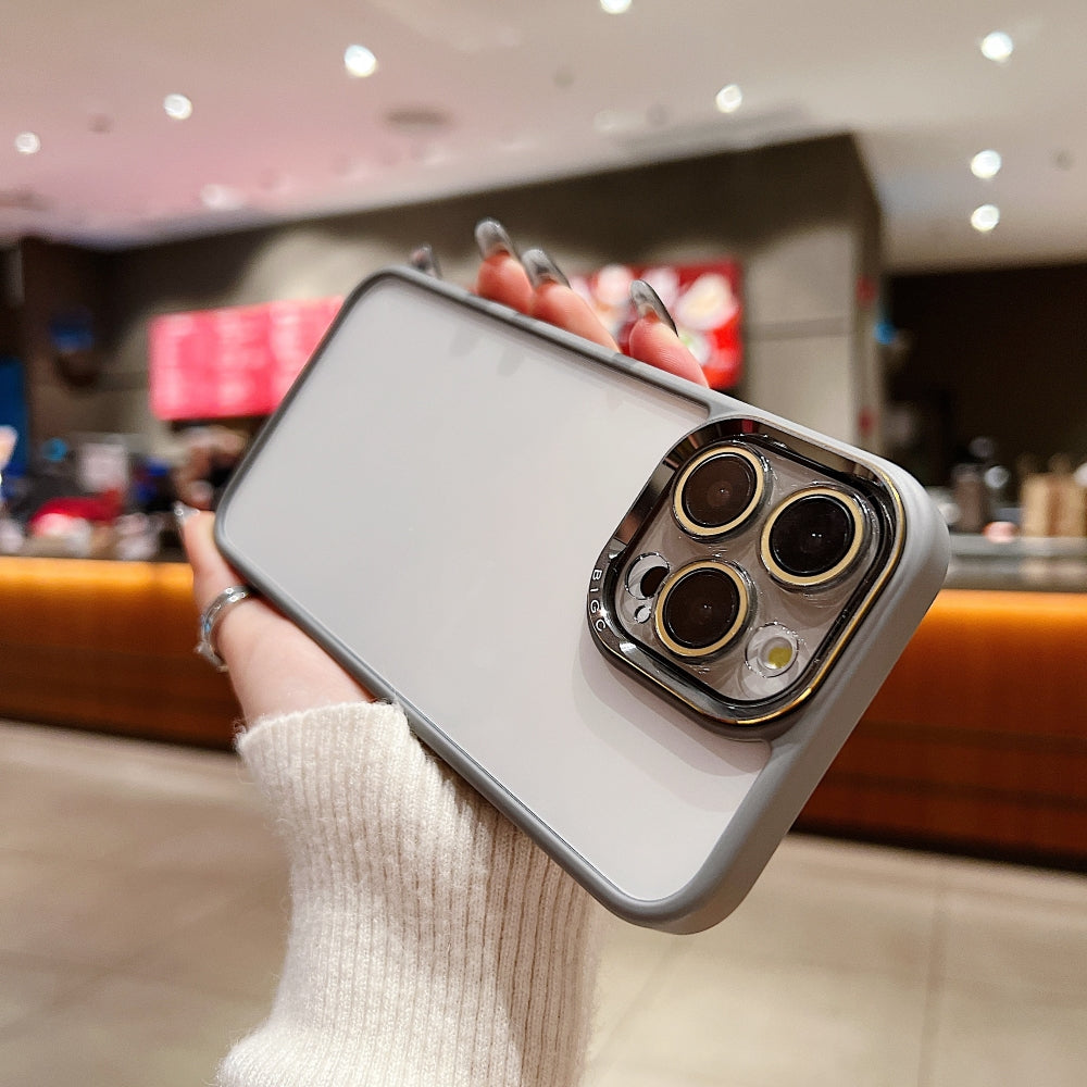 Electroplating Transparent Camera Lens Protective Phone Case
