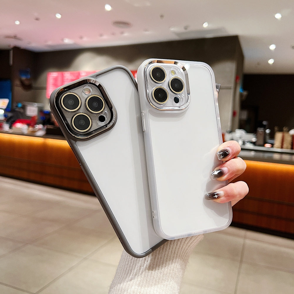 Electroplating Transparent Camera Lens Protective Phone Case