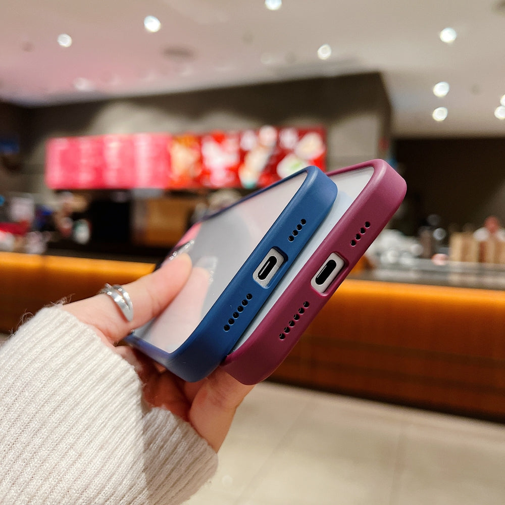 Electroplating Transparent Camera Lens Protective Phone Case