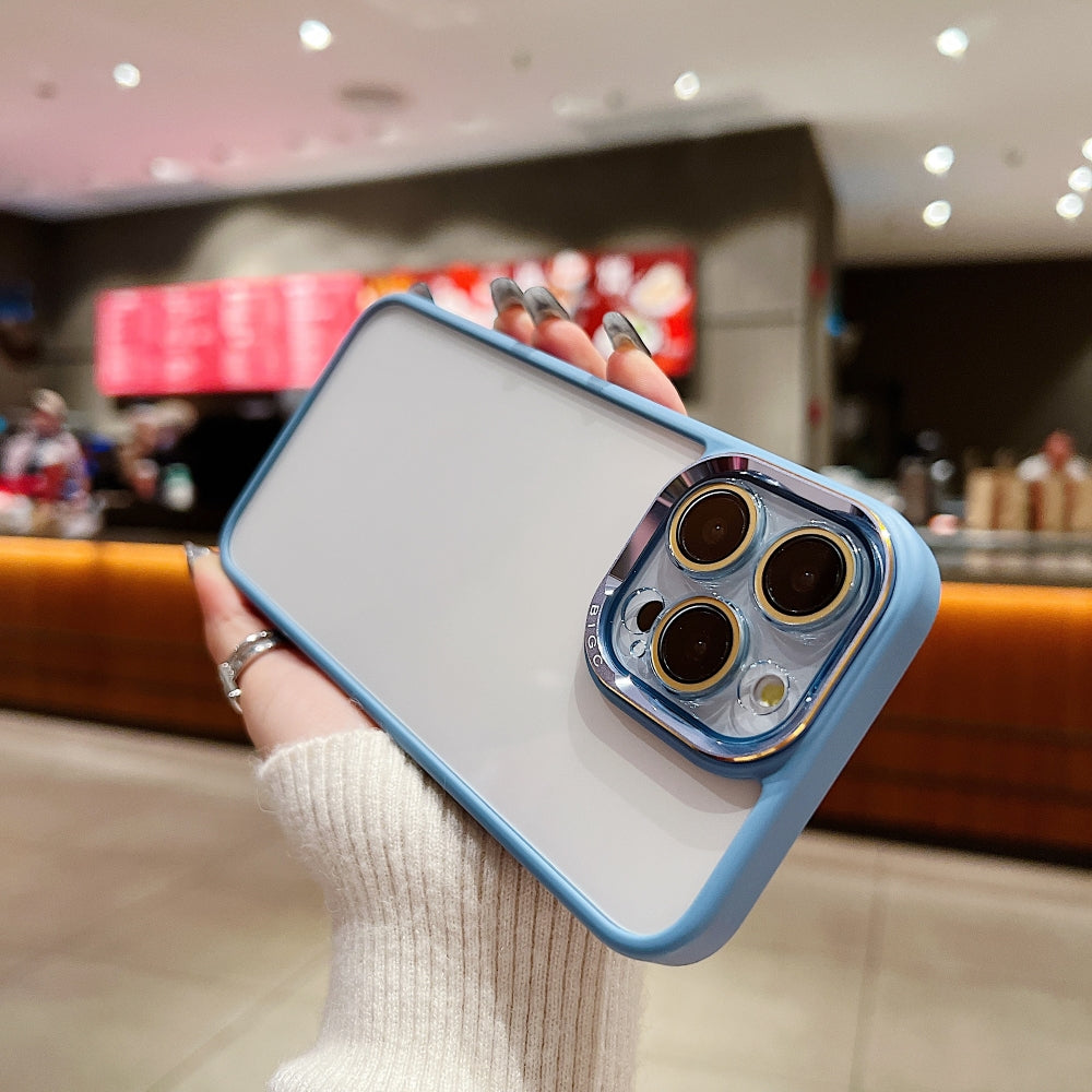 Electroplating Transparent Camera Lens Protective Phone Case