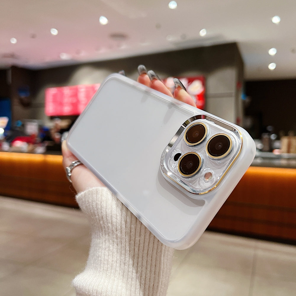 Electroplating Transparent Camera Lens Protective Phone Case