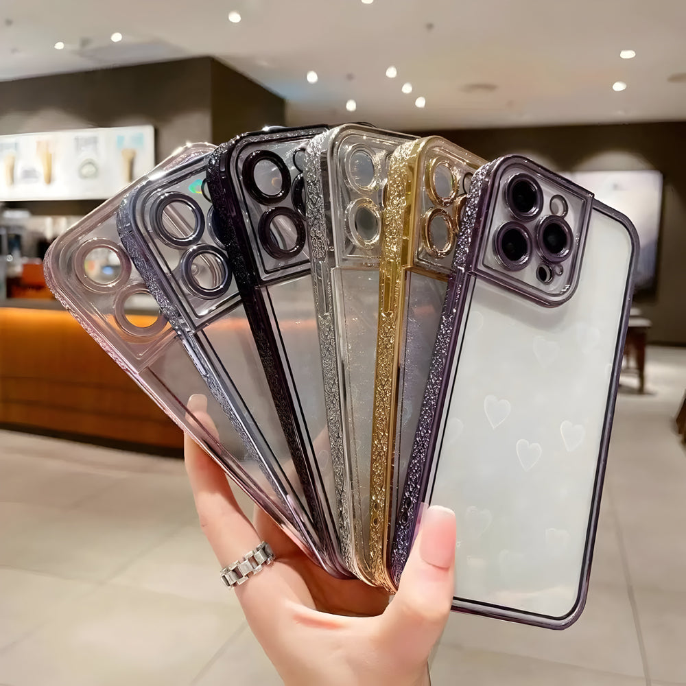 Electroplated Case Transparent Embossed - iPhone 13
