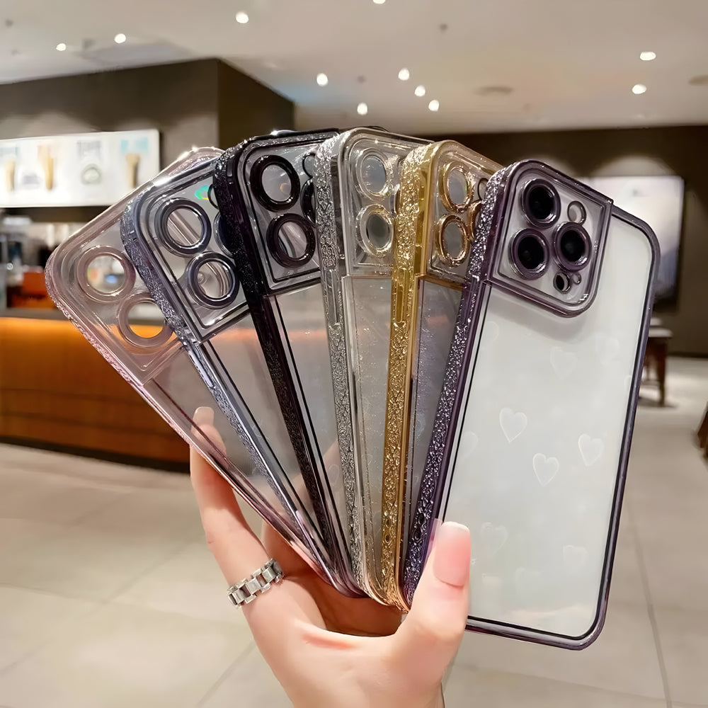 Electroplated Case Transparent Embossed - iPhone 11 Pro Max