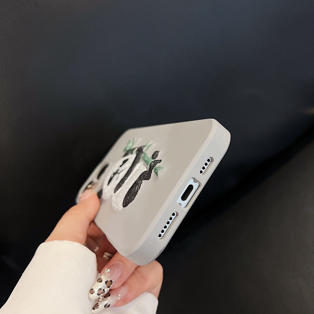 Embossed Panda Phone Case