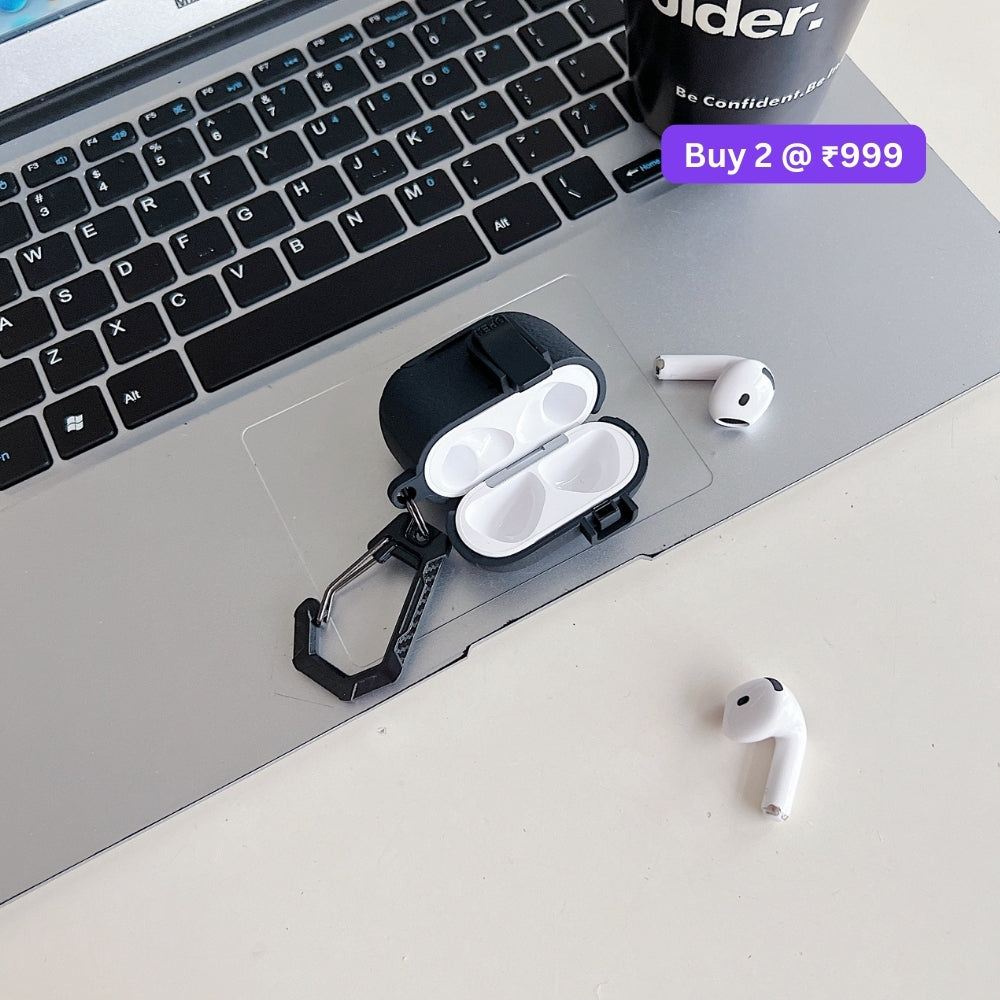 Fashion PU Leather Airpod Protective Case with Keychain Hook for Airpod Pro 2 | Airpod 4