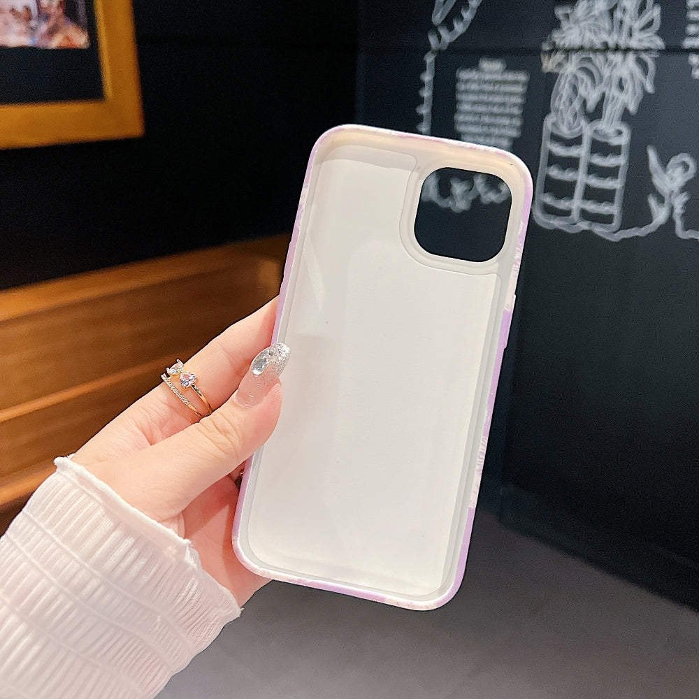 Flower Print Design Wrist Hand Strap Phone Case