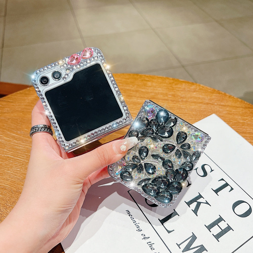 Full Covered Diamond and Butterfly Charm TPU (Soft) Phone Case | Mobile Cover - Samsung Z Flip 5