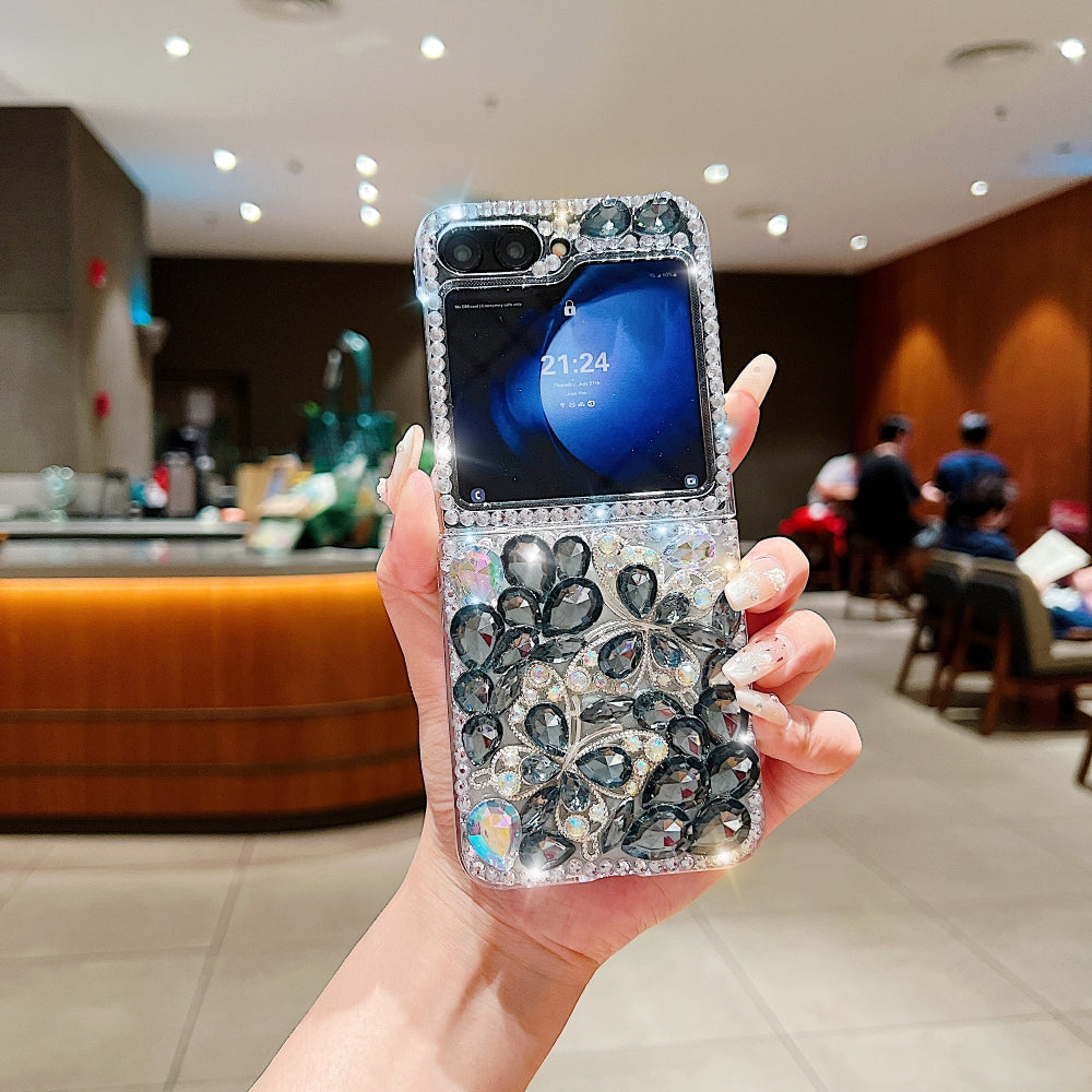 Full Covered Diamond and Butterfly Charm TPU (Soft) Phone Case | Mobile Cover - Samsung Z Flip 5