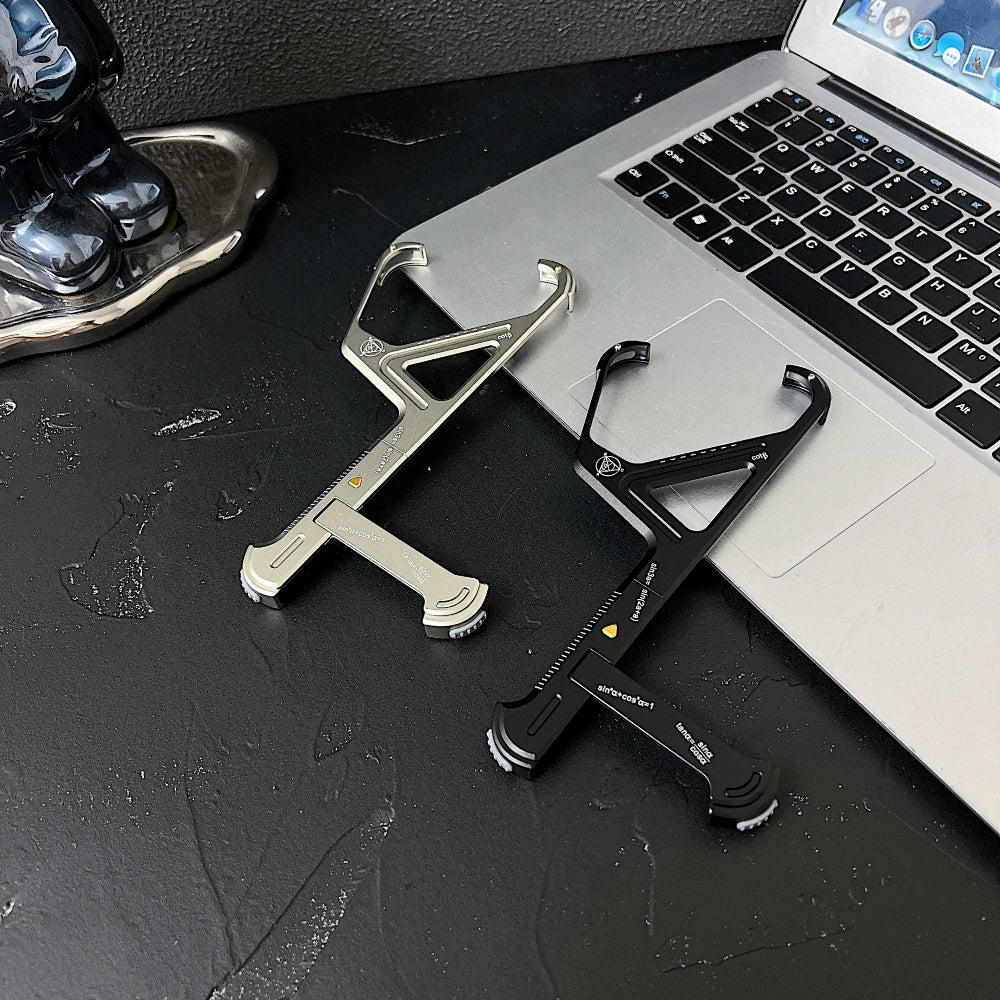 Geometric Metal Phone Case with Bracket Stand - iPhone 14 Plus