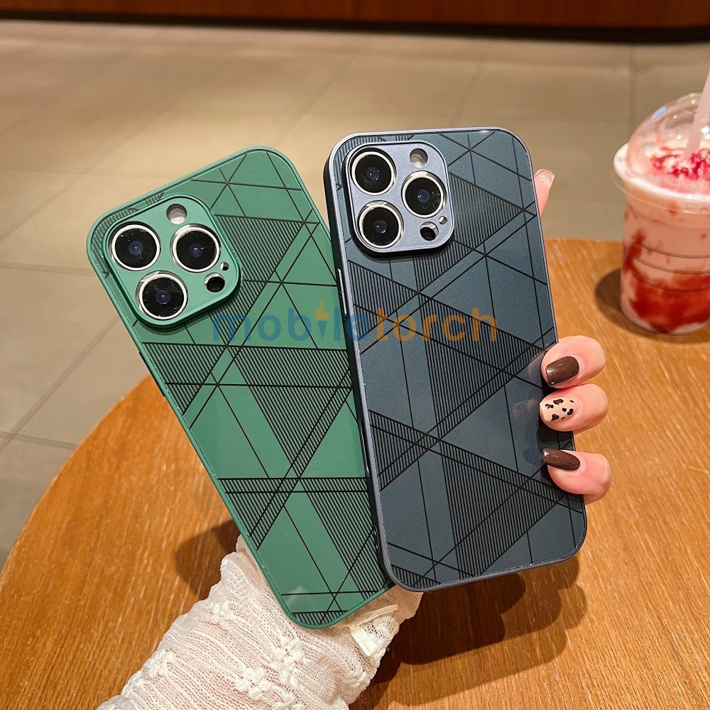 Geometric Pattern PC (Hard) Camera Protection Phone Case - Samsung A15 (5G)