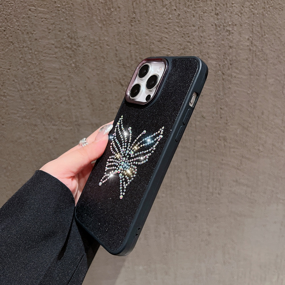 Glitter Butterfly Plating TPU (Soft) | PC (Hard) Phone Case - iPhone 16 Plus