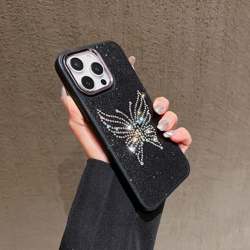 Glitter Butterfly Plating TPU (Soft) | PC (Hard) Phone Case - iPhone 16 Plus