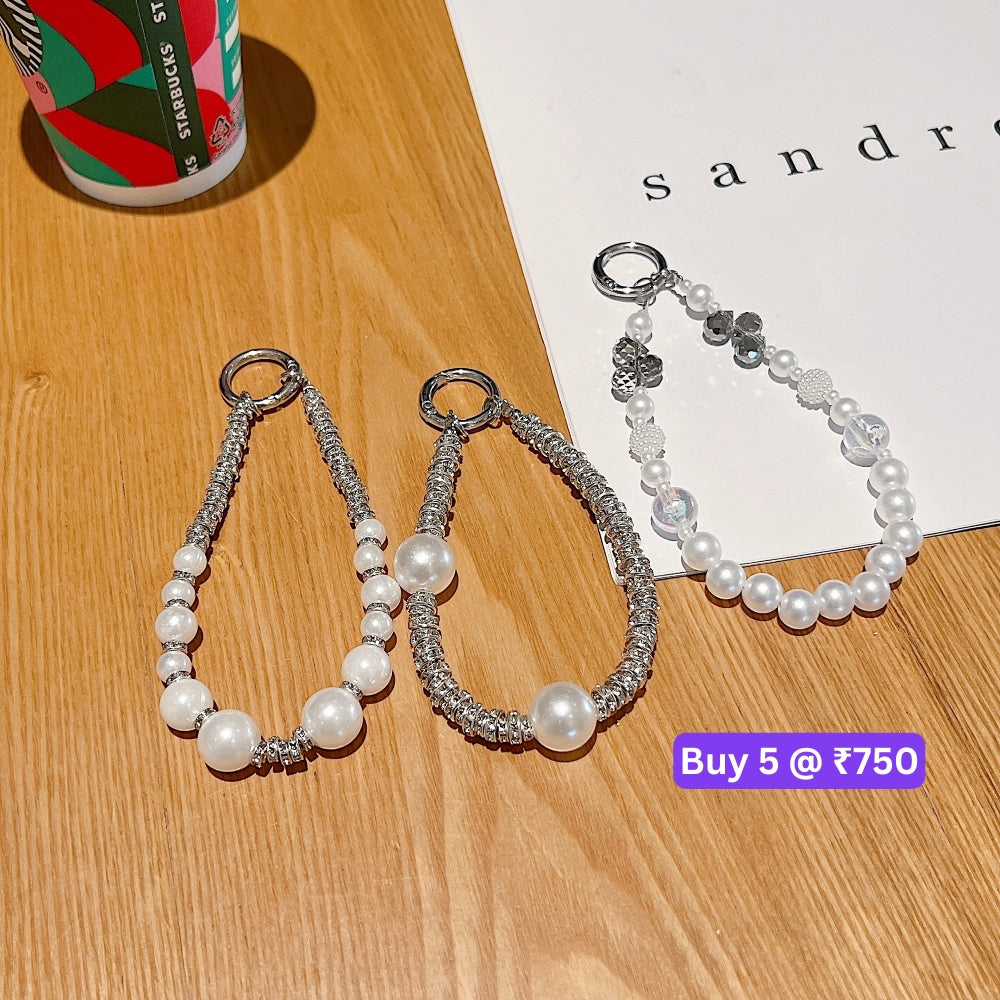 Glittery Stone Beaded Acrylic Phone Charm | Bracelet | Handbag Charm
