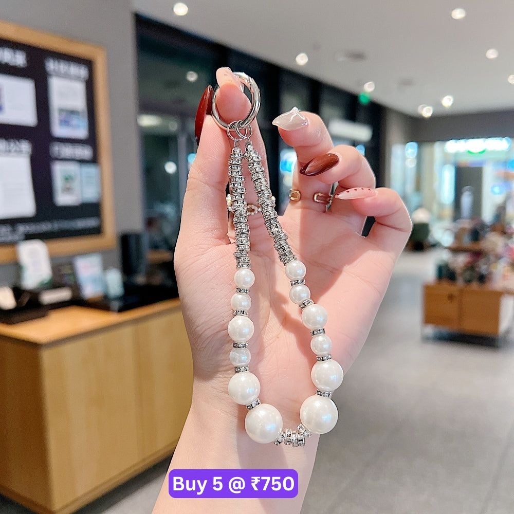 Glittery Stone Beaded Acrylic Phone Charm | Bracelet | Handbag Charm