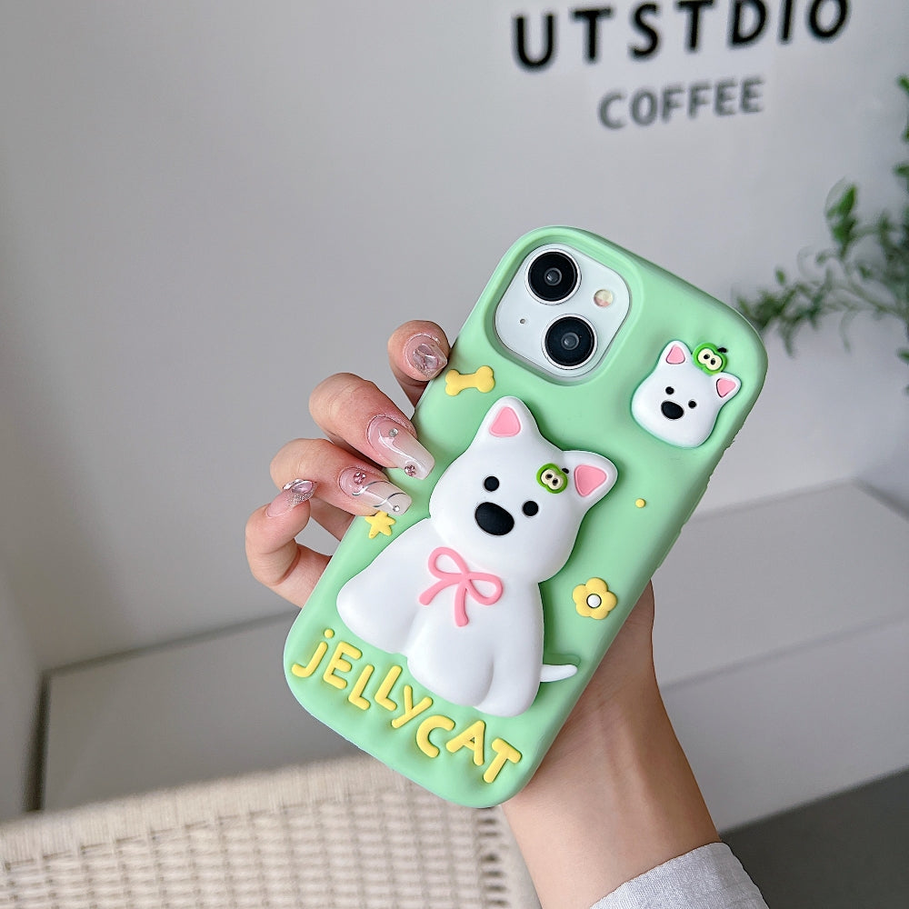 Green Westigo Dog Stand Anti-Fall Silicone Phone Case