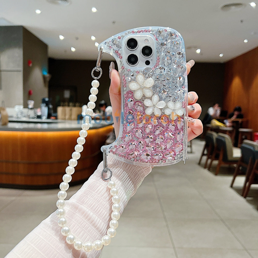 Handmade Flower Diamond Phone Case - iPhone 14 Pro