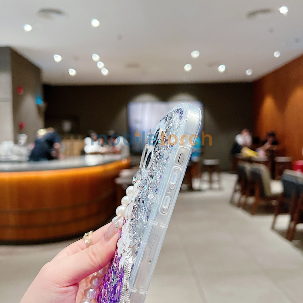 Handmade Flower Diamond Phone Case - iPhone 14 Pro