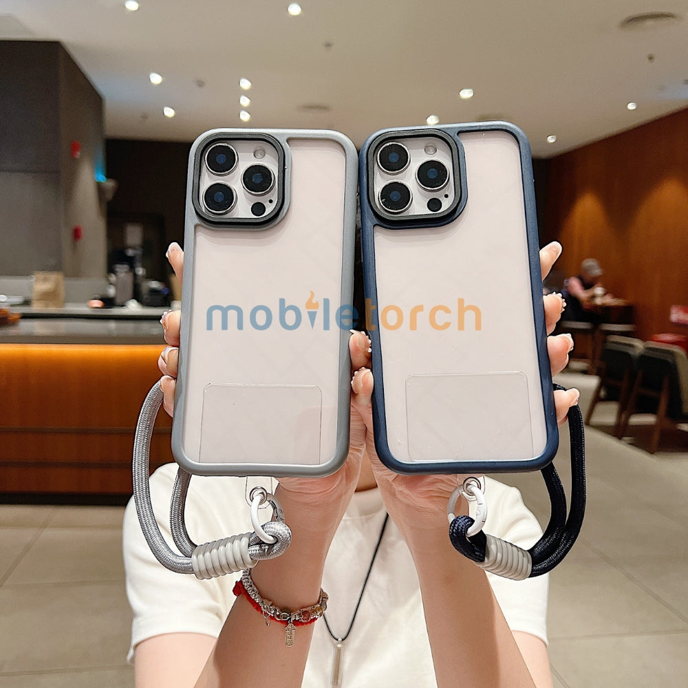 Hanging Rope Anti-Drop Transparent Phone Case | Mobile Cover - iPhone 16 Pro Max