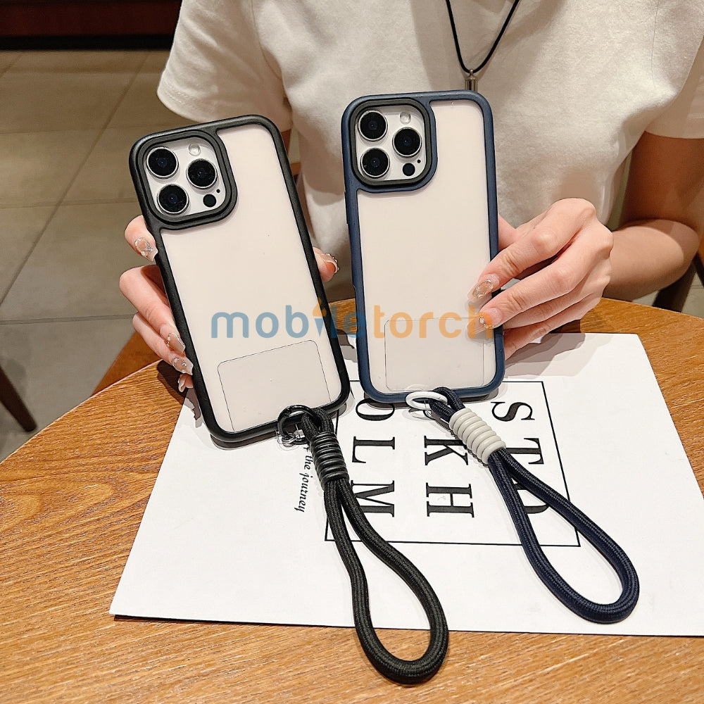 Hanging Rope Anti-Drop Transparent Phone Case | Mobile Cover - iPhone 16 Pro Max