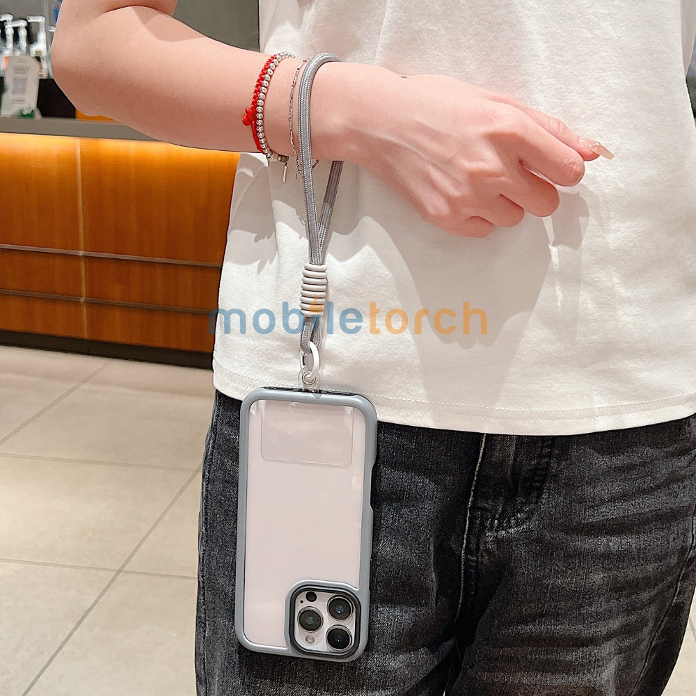 Hanging Rope Anti-Drop Transparent Phone Case | Mobile Cover - iPhone 16 Pro Max