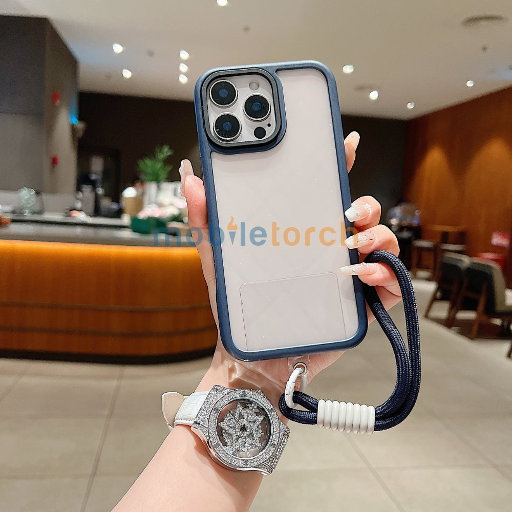 Hanging Rope Anti-Drop Transparent Phone Case | Mobile Cover - iPhone 16 Pro Max