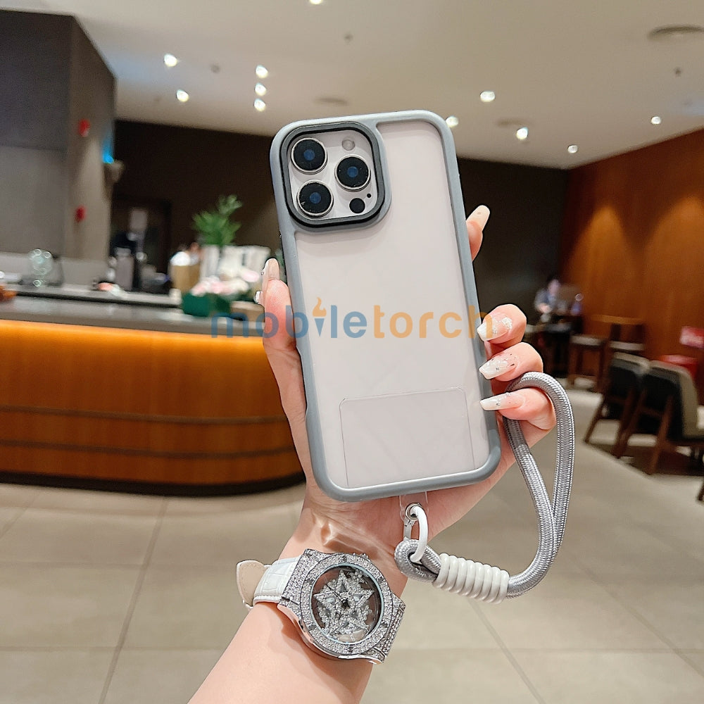 Hanging Rope Anti-Drop Transparent Phone Case | Mobile Cover - iPhone 16 Pro Max