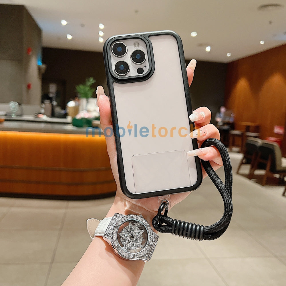 Hanging Rope Anti-Drop Transparent Phone Case | Mobile Cover - iPhone 16 Pro Max