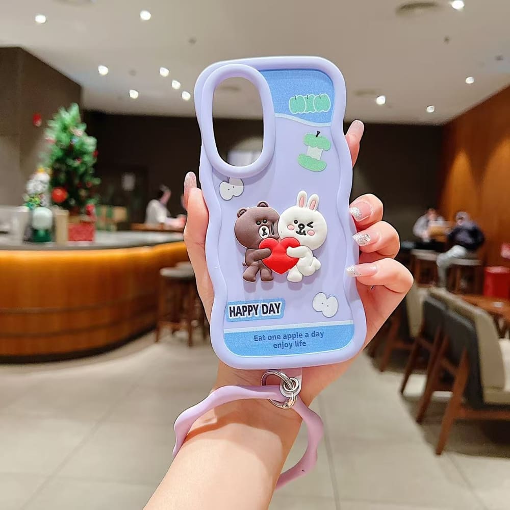 Happy Day Cartoon Grip Phone Case