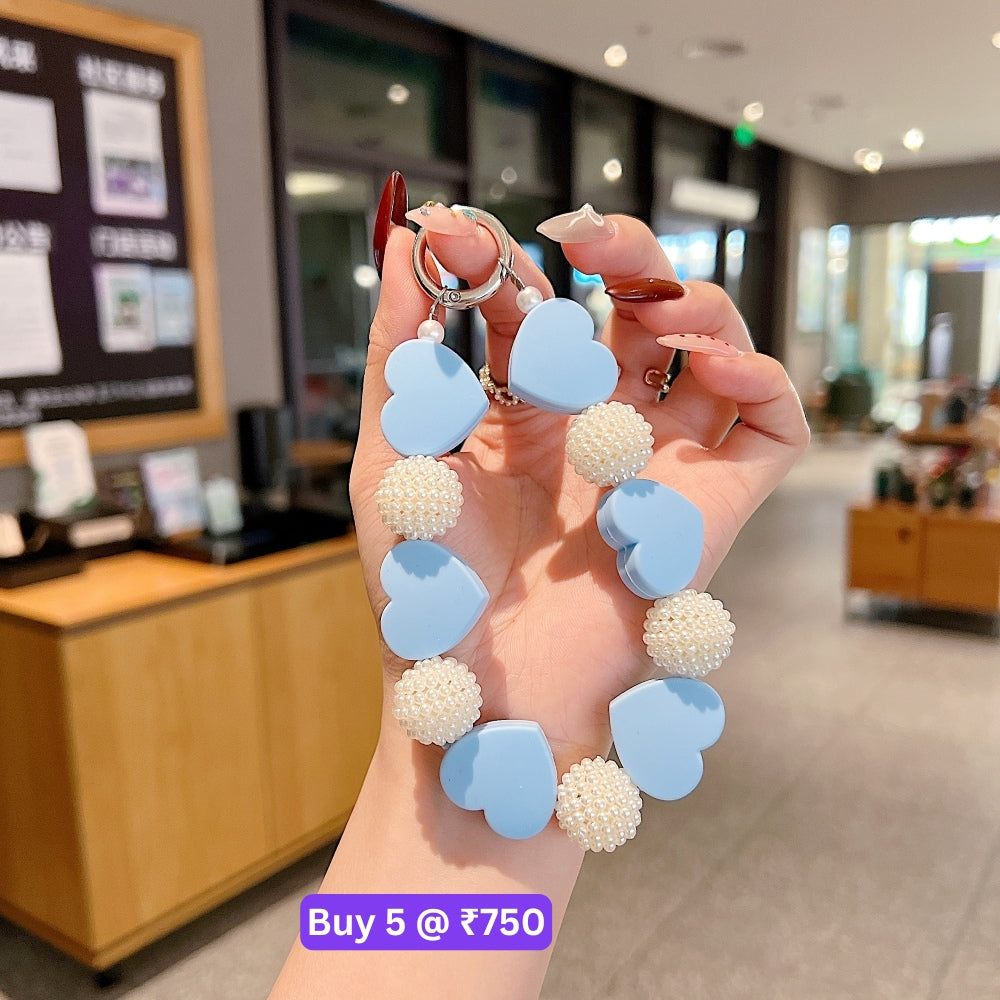 Heart Shape Acrylic Phone Charm | Bracelet | Handbag Charm