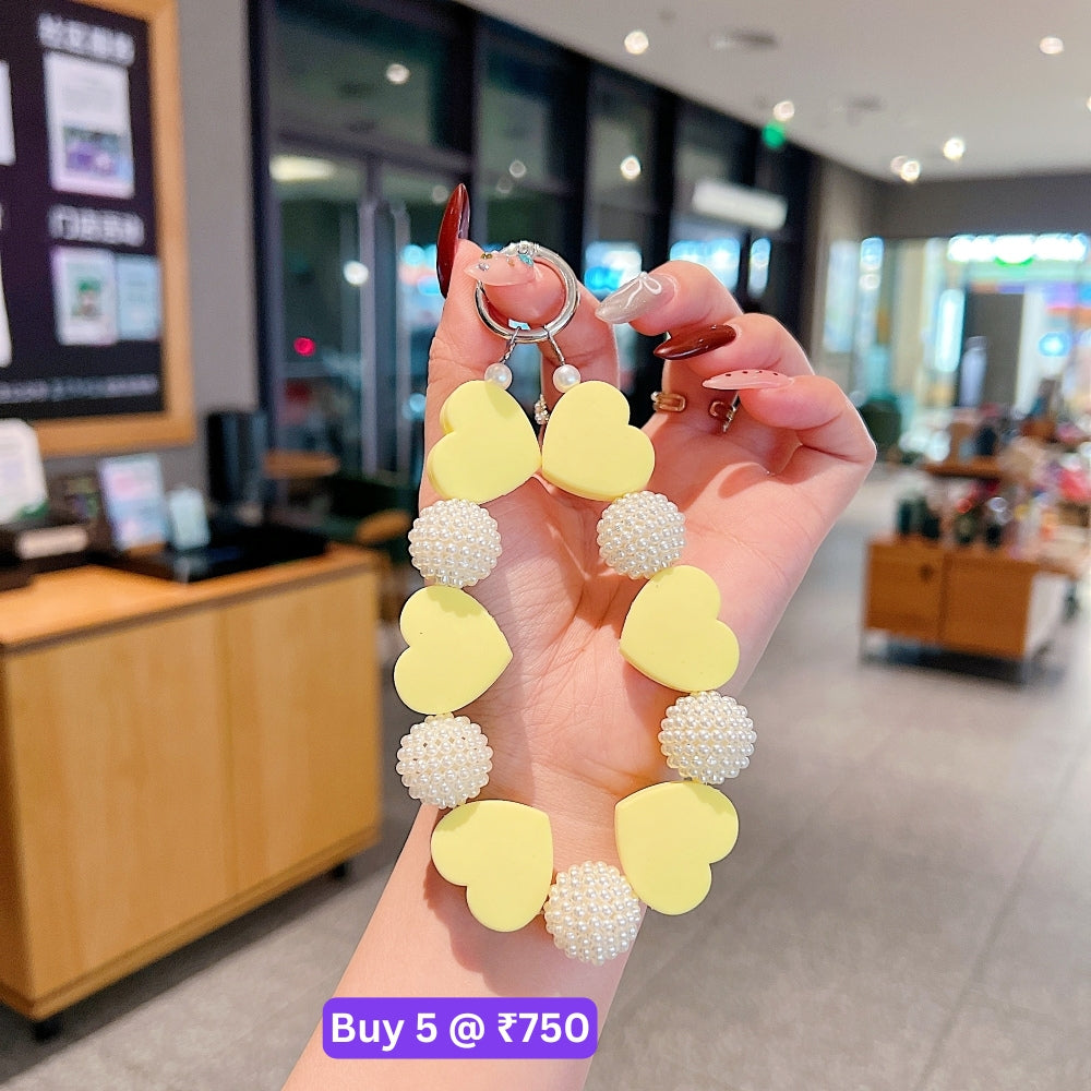 Heart Shape Acrylic Phone Charm | Bracelet | Handbag Charm