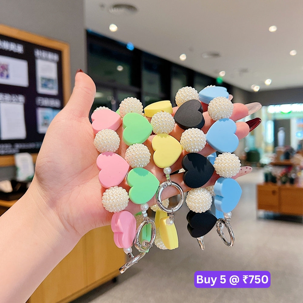 Heart Shape Acrylic Phone Charm | Bracelet | Handbag Charm