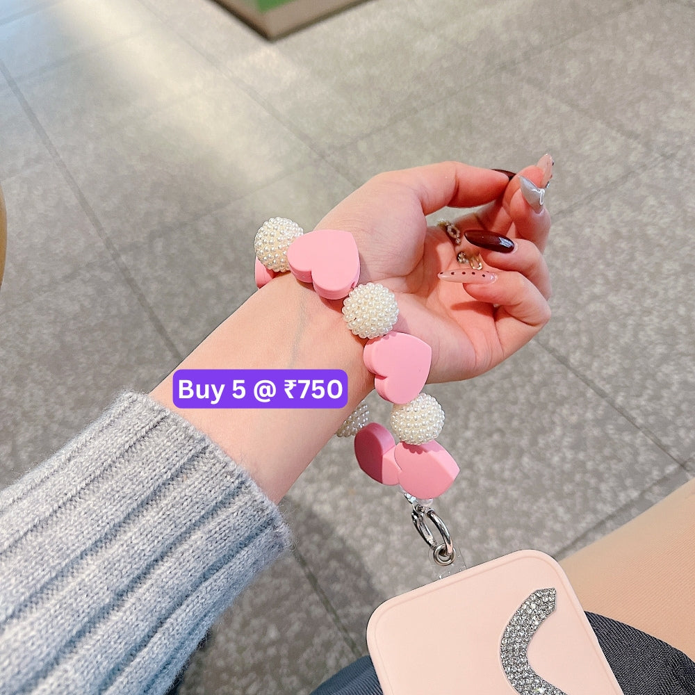 Heart Shape Acrylic Phone Charm | Bracelet | Handbag Charm