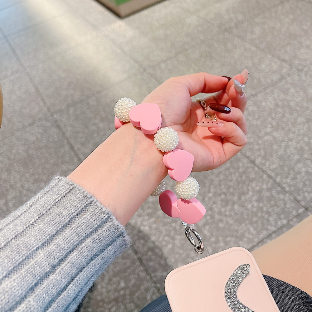 Heart Shape Acrylic Phone Charm | Bracelet | Handbag Charm